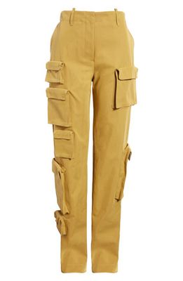 Off-White Multipocket Straight Leg Cargo Pants in Forest