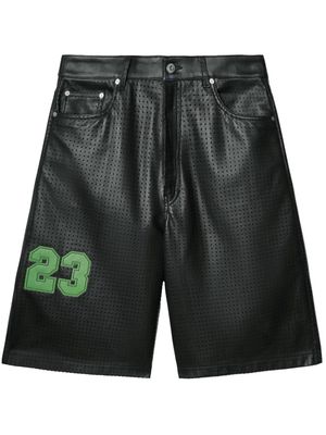 Off-White Natlover basketball leather shorts - Black
