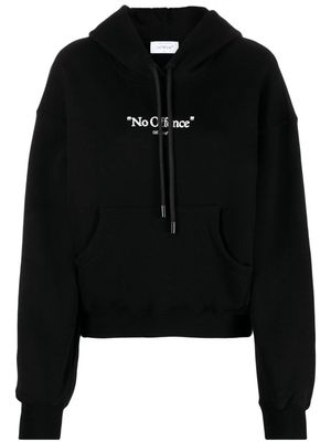 Off-White No Offence cotton hoodie - BLACK WHITE