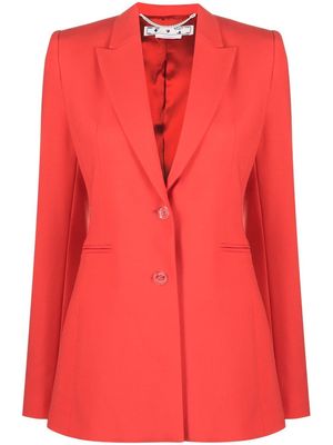 Off-White notch-lapel buttoned blazer - Red
