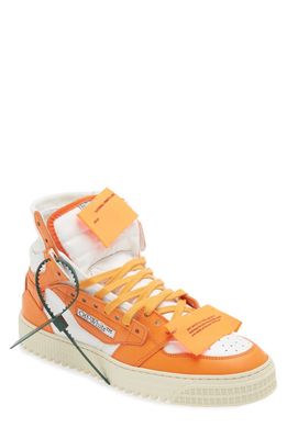 Off-White Off Court 3.0 High Top Sneaker in White Bright Orange
