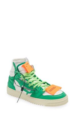 Off-White Off Court 3.0 High Top Sneaker in White Green