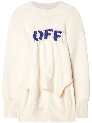 Off-White OFF-logo wool jumper - Neutrals