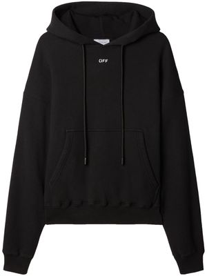 Off-White Off Stamp cotton hoodie - Black