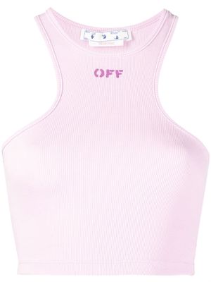 Off-White Off Stamp crop top - Pink