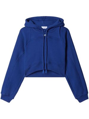 Off-White Off-stamp cropped hoodie - Blue