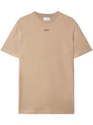 Off-White Off Stitch cotton T-shirt - Neutrals