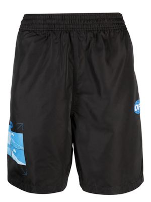 Off-White Onthego logo-print swim shorts - Black