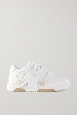 Off-White - Out Of Office For Walking Glittered Leather Sneakers - IT35