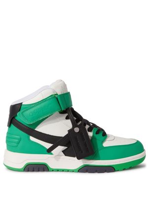 Off-White Out of Office hi-top trainers - Green