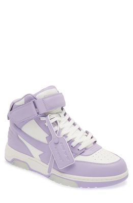 Off-White Out of Office High Top Sneaker in White/Lilac