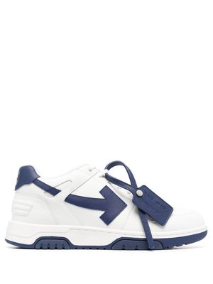 Off-White Out of Office leather sneakers - WHITE NAVY BLUE