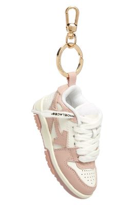 Off-White Out Of Office Sneaker Keychain in White Pink