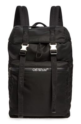 Off-White Outdoor Flap Backpack in Black 