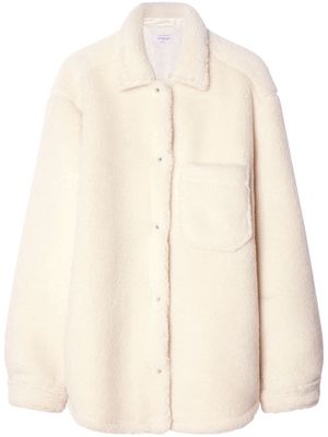 Off-White oversize fleece shirtjacket - Neutrals