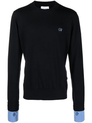 Off-White Ow crew-neck jumper - Blue