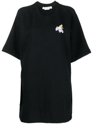 Off-White Painted Arrows motif snap-fastening T-shirt dress - Black