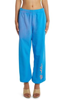 Off-White Painter Cotton Logo Joggers in Blue Pink