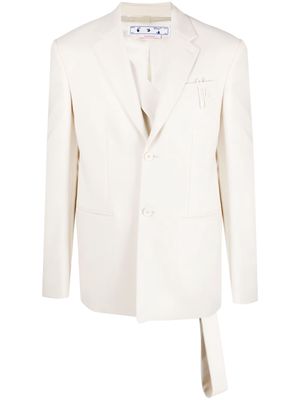 Off-White paperclip-detail single-breasted blazer