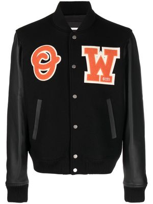Off-White patchwork varsity jacket - Black