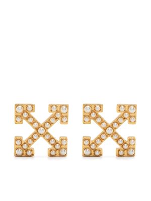Off-White PEARLS PAVE' EARRINGS - GOLD NO COLOR