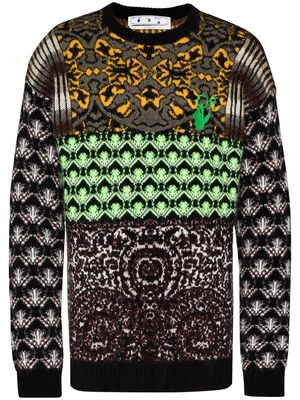 Off-White Persian Fantasy knitted jumper - Grey