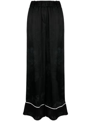 Off-White piped-trim pyjama trousers - Black