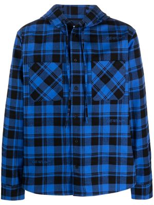 Off-White plaid check-pattern flannel overshirt - Blue