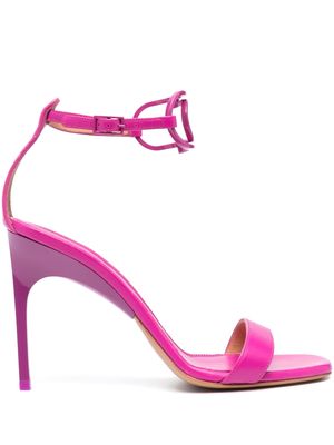 Off-White Pop Paperclip 100mm leather sandals - Pink