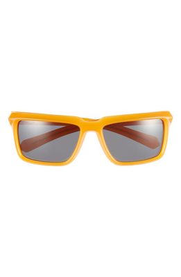 Off-White Portland 59mm Rectangular Sunglasses in Orange Dark Grey