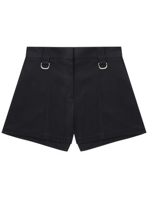 Off-White pressed-crease cotton mini shorts - Black
