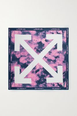 Off-White - Printed Silk-twill Scarf - Pink