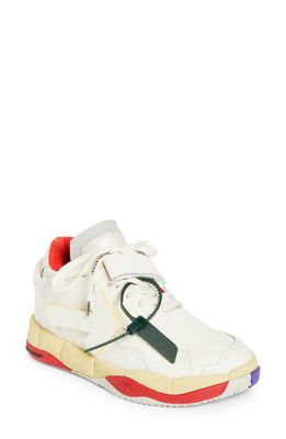 Off-White Puzzle Low Top Sneaker in White Red