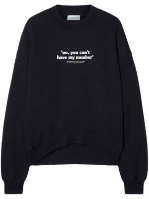 Off-White quote-print cotton sweatshirt - Black