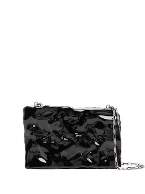 Off-White Quote textured clutch bag - Black