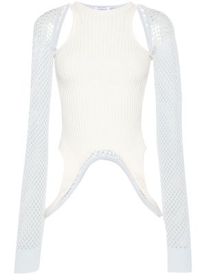 Off-White Racerback panelled top - Neutrals