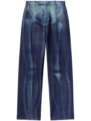 Off-White Runway Body Scan tailored denim trousers - Blue
