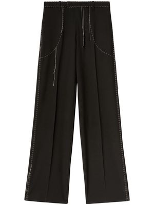 Off-White Runway contrast-stitching tailored trousers - Black