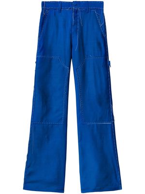 Off-White Runway Stitch Carpenter trousers - Blue