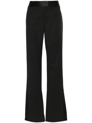 Off-White satin-trim wool trousers - Black