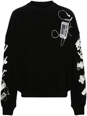 Off-White SCAN ARR OVER CREWNECK - 1009 BLACK GREY