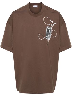Off-White SCAN ARR OVER S S TEE - Brown