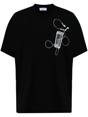 Off-White scan-print cotton T-shirt - Black