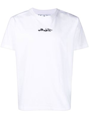 Off-White script-logo T-shirt - WHITE BLACK
