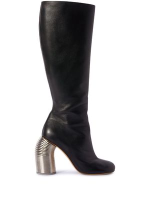 Off-White Silver Spring knee-high leather boots - Black