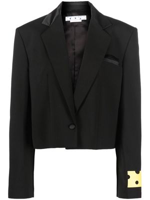 Off-White single-breasted cropped blazer - Black