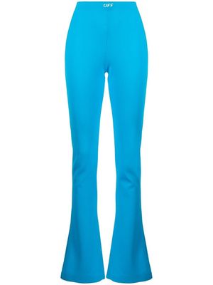 Off-White Sleek side-split leggings - Blue