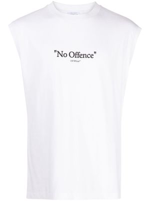 Off-White slogan-print cotton tank top