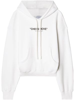Off-White slogan-print drawstring hoodie