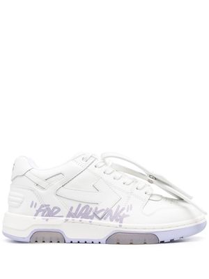 Off-White slogan-print low-top sneakers - WHITE LILAC